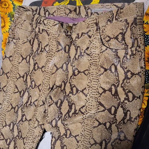 DOUBLE STANDARD CLOTHING Archive Genuine Pig Leather Snake Skin Pants Lined - Picture 12 of 12